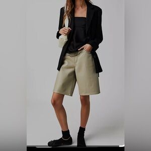 AGOLDE Recycled Leather Low-Rise Shorts size 27